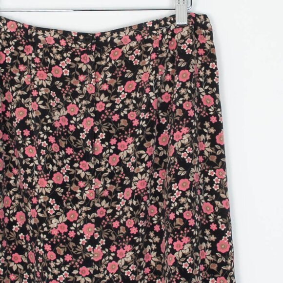 Christopher & Banks Womens Floral A-Line Midi Skirt Size 12 Preppy Academia - Picture 5 of 5